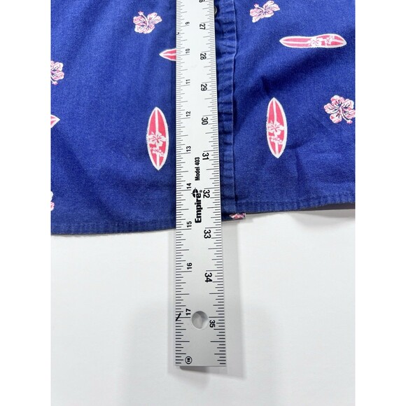 HB Harbor Bay-Mens Hawaiian Shirt-2XL Big/Wide Blue W/ Surfboard All Over Print - Picture 13 of 15